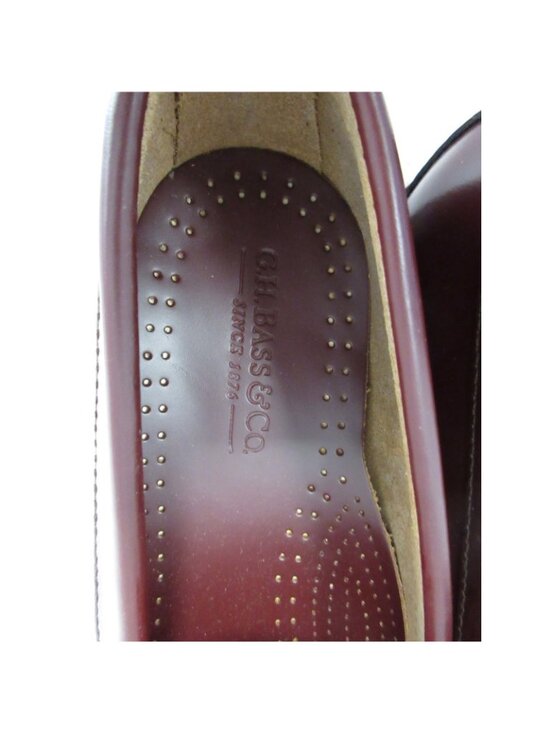 GH Bass Weejuns Shoes 11 D Red Penny Loafer Leather Slip On NEW